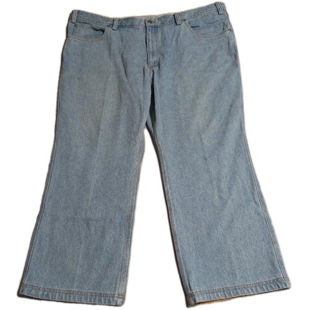 Duluth Trading Ballroom Jeans Mens 48x28 Relaxed Fit Light‎ Wash Denim Pants
